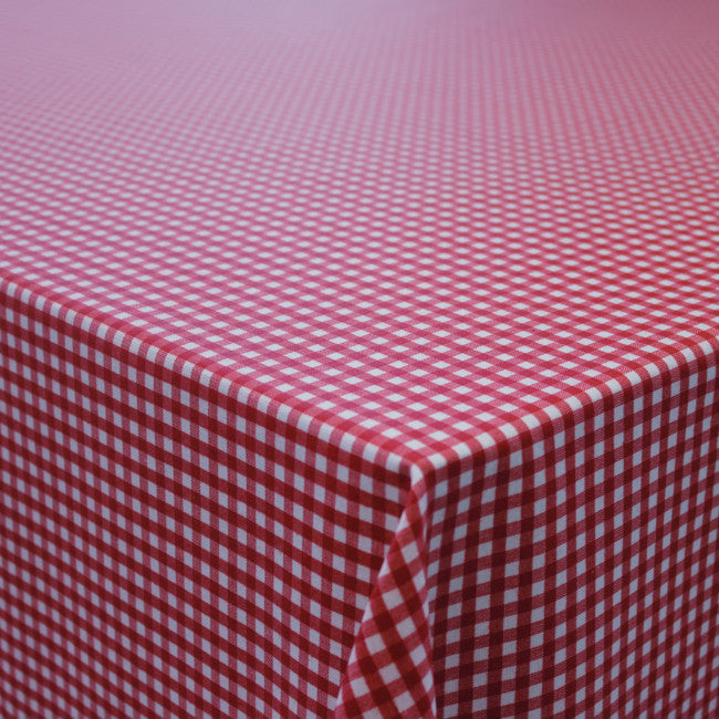 Patinir 140 cm, klassische karierte abwaschbare Tischdecke, rot