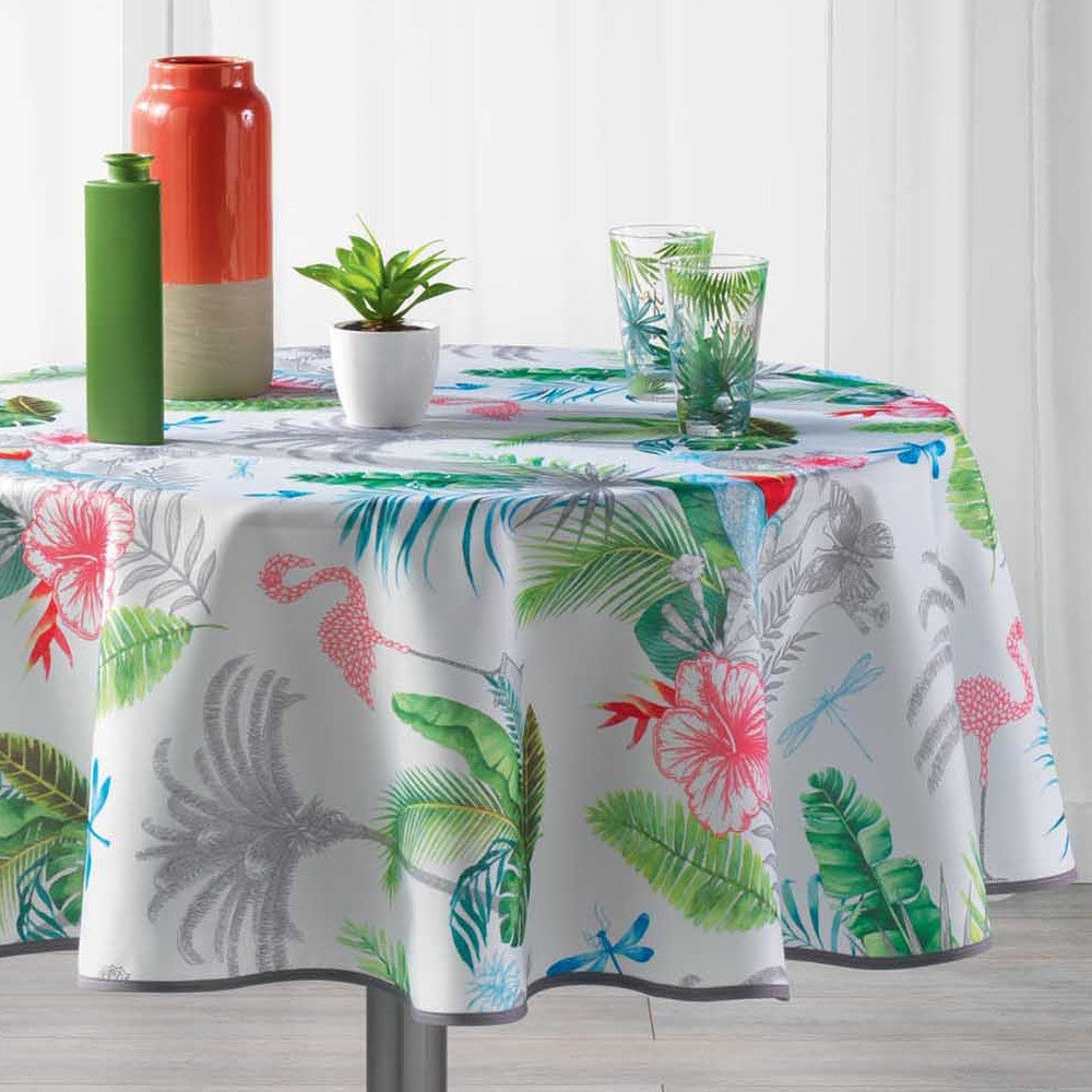 Paradizio Weiß Ø 180 cm, runde fleckabweisende Tischdecke