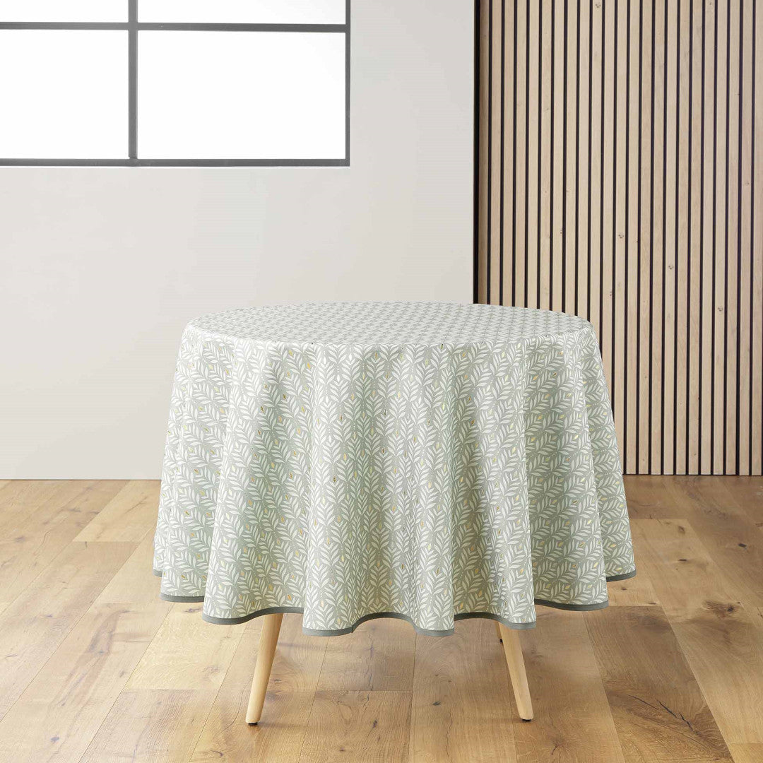 Piana Sage Ø 180 cm, runde fleckabweisende Tischdecke