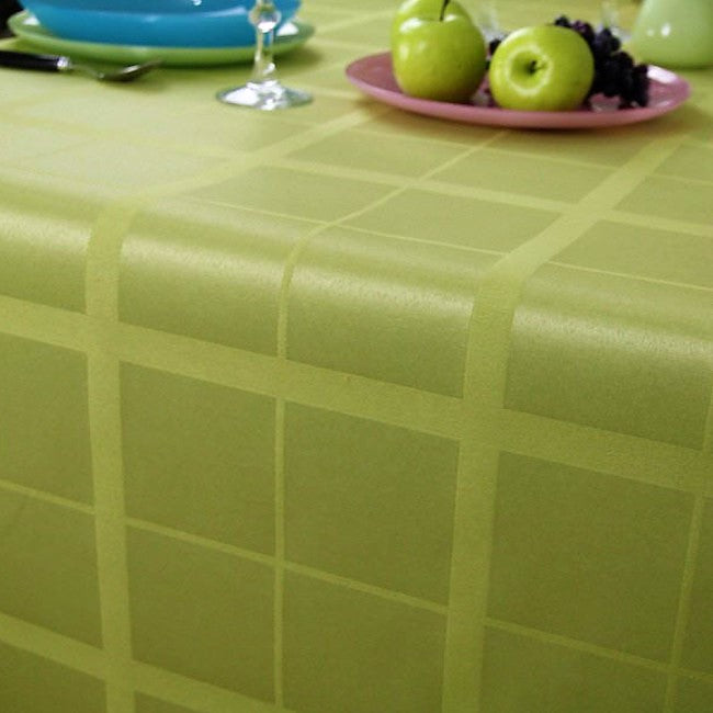 LYS Karo Grün, abwaschbare Tischdecke 140 cm breit