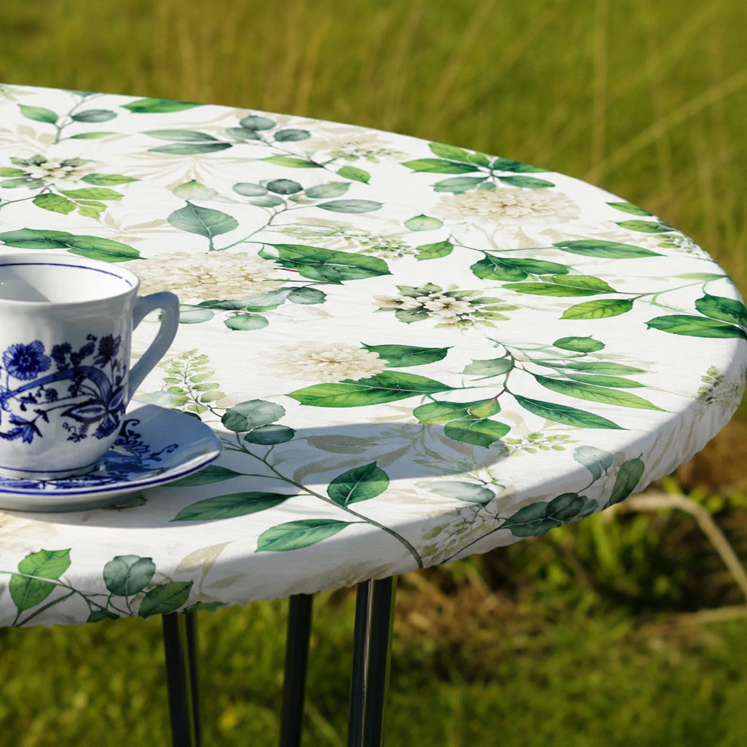 Textilia Dulcette - Runde Wachstischdecke mit Gummizug