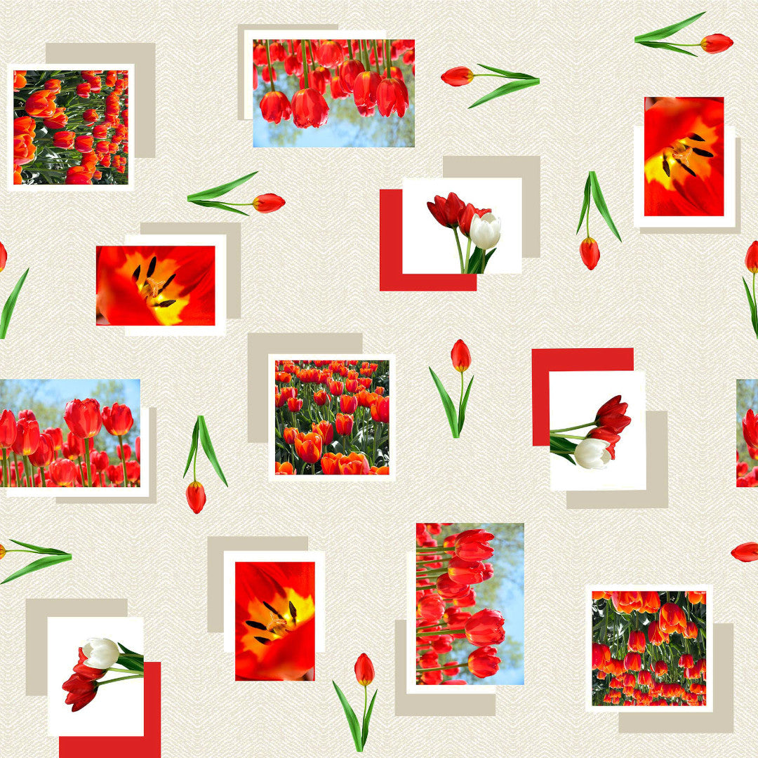 Tulipe – Wachstuch Tischdecke mit Tulpen