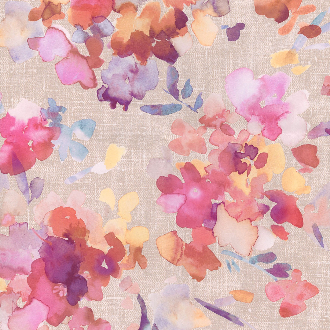 Un Dipinto – Abwaschbare Tischdecke mit Aquarellblumen