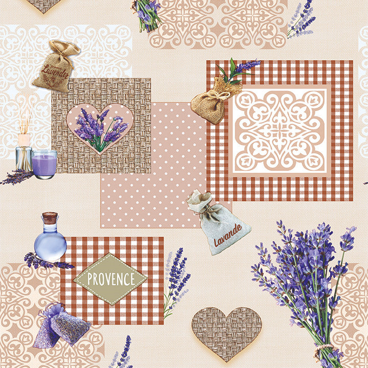 Provence Rustique - Wachstuch Tischdecke mit Lavendelmotiven