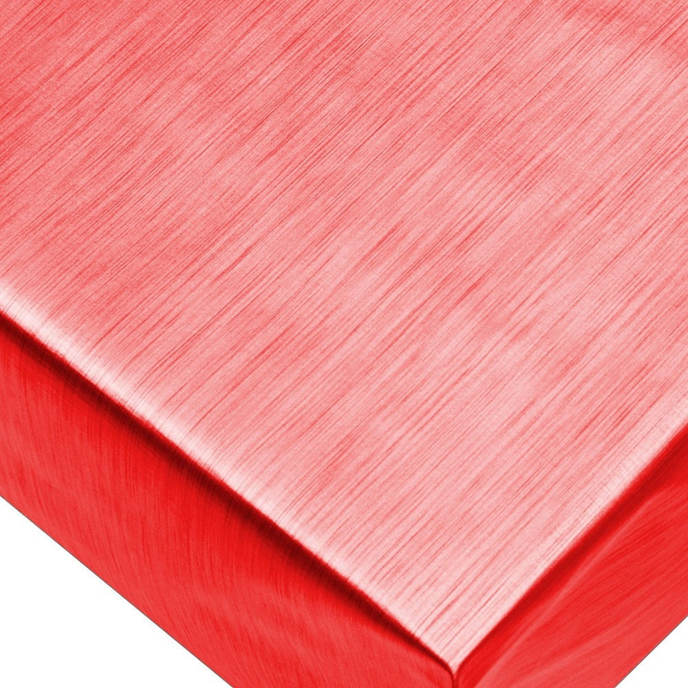 Metallic Rot – einfarbige Wachstuch Tischdecke in Metalloptik