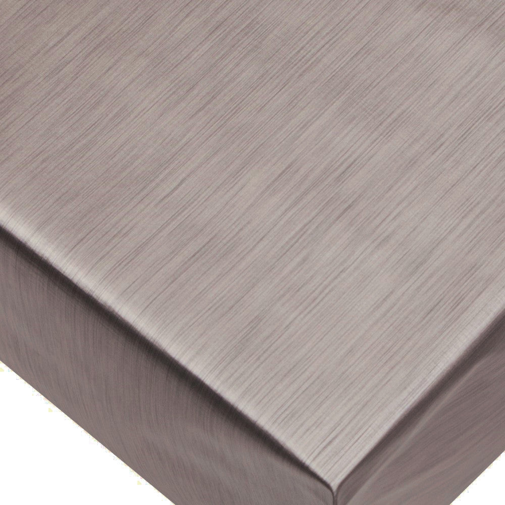 Metallic Tin - einfarbige Wachstuch Tischdecke in Metalloptik