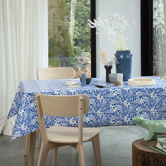 Lola Wachstuch Tischdecke - Wallflower Heavenly Blue