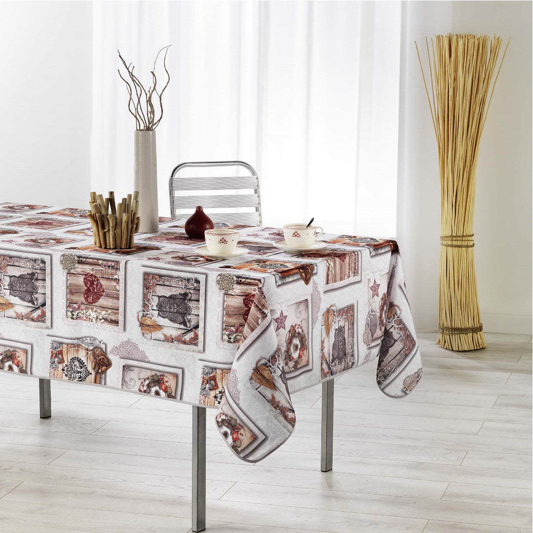 Wood Love - Rechteckige Tischdecke mit Fleckschutz, 150 x 240 cm, Ambienteaufnahme