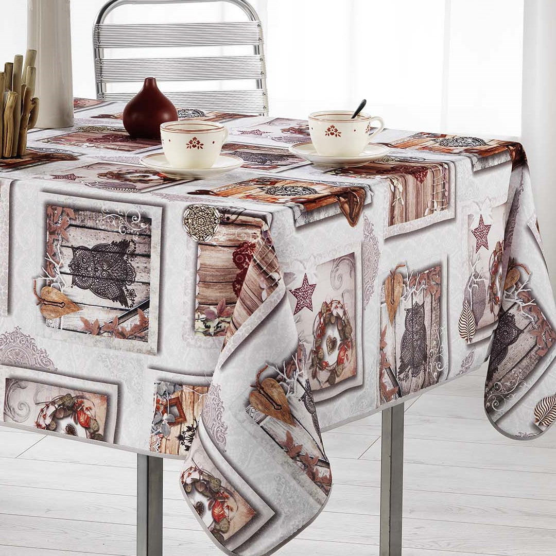 Wood Love - Rechteckige Tischdecke mit Fleckschutz, 150 x 240 cm, Nahaufnahme
