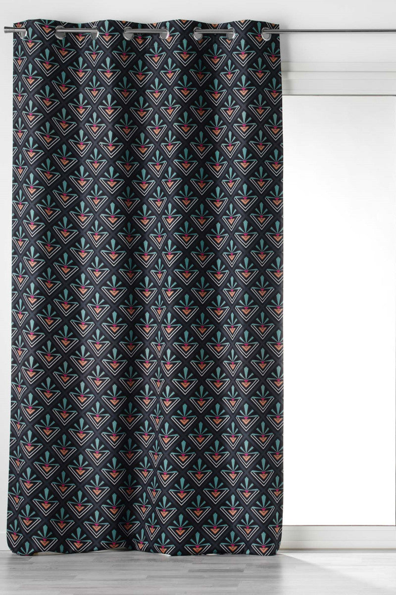 Yuko Blau – 100 % Verdunkelungsvorhang 135 x 260 cm