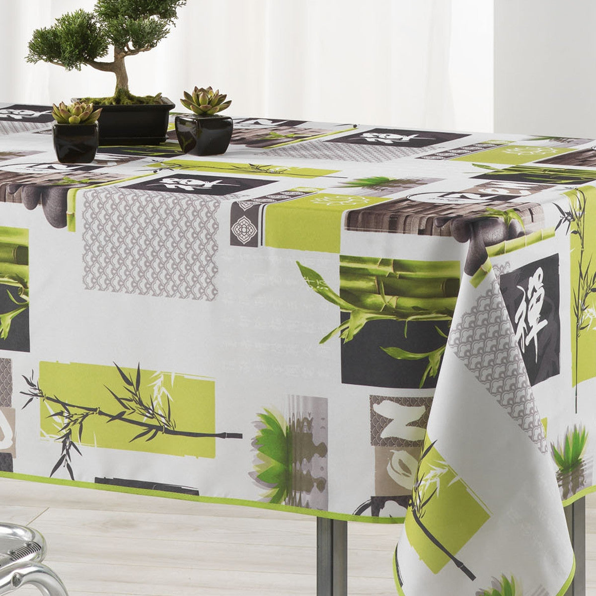 Zanis Weiß, fleckabweisende Tischdecke - 150 x 240 cm