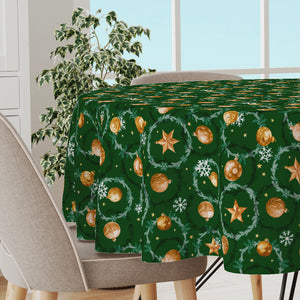 Runde Weihnachts-Wachstuch Tischdecken