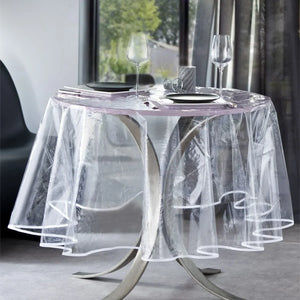 Runde transparente Tischdecken
