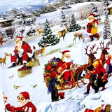 Wachstuch Tischdecke für Weihnachten – Weihnachten und Geschenke im Schnee