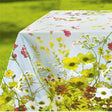 Blumenwiese - Wachstuch Tischdecke mit schönem Blumen-Aquarell