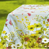 Blumenwiese - Wachstuch Tischdecke mit schönem Blumen-Aquarell