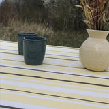 Heno Stripe - Streifen, Gelb - abwaschbare Tischdecke mit rutschfester Unterseite