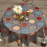 Geometric Blocks - Runde Wachstuch-Tischdecke mit schlichtem grafischem Design