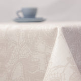 Milo Natur – Abwaschbare Tischdecke aus 100% Baumwolle mit Blumenmuster