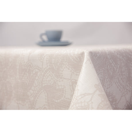Milo Natur – Abwaschbare Tischdecke aus 100% Baumwolle mit Blumenmuster