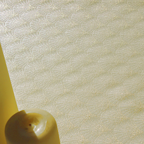 Amigoni Oro Vifteblad - Elegante abwaschbare Tischdecke mit Gold-Lurex, 160 cm breit
