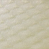 Amigoni Oro Vifteblad – elegante abwaschbare Tischdecke mit goldenem Lurex, 180 cm breit, Nahaufnahme