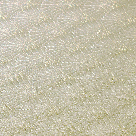 Amigoni Oro Vifteblad – elegante abwaschbare Tischdecke mit goldenem Lurex, 180 cm breit, Nahaufnahme