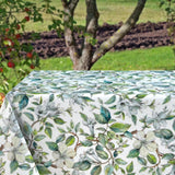 Apple Blossom Blue - Wachstuch Tischdecke mit klassischem Blumenmotiv, 160 cm breit