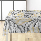 Arbena – Starke Tischfolie transparent mit Metallic-Print, Ecke