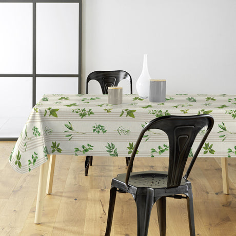 Aromates – Wachstuch Tischdecke mit glatter Leinenoptik und Kräutermotiv, Ambiente