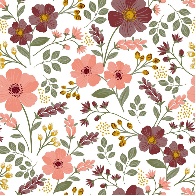 Autumn Bloom – Schöne Wachstuch Tischdecke mit warmer Blütenpracht