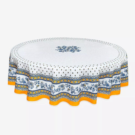 Avignon Gelb – runde Provence-Tischdecke Ø 180 cm