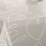 Beat It Earl Grey – Captain Cook Wachstuch Tischdecke mit grafischem Liniendesign, Ecke