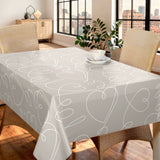 Beat It Earl Grey – Captain Cook Wachstuch Tischdecke mit grafischem Liniendesign, Ambiente