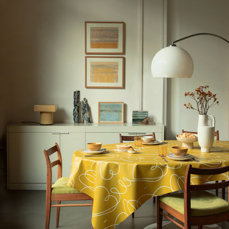 Beat It Tuscany – Captain Cook Wachstuch Tischdecke mit grafischem Liniendesign, Ambiente