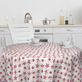 Bloom Bloom Cupcake - 160 cm breite runde Wachstuch-Tischdecke mit Blumen