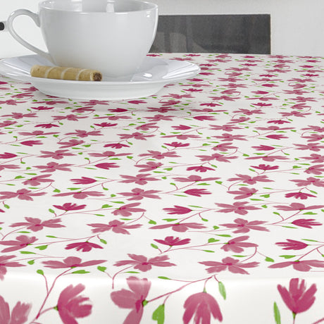 Bloom Bloom Cupcake - 160 cm breite Wachstuch Tischdecke mit Blumen, Nahaufnahme