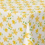 Bloom Bloom Lemonade – 160 cm breite Wachstuch Tischdecke mit Blumen, Ecke