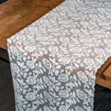 Camellia Lace – Weißer Spitzen-Tischläufer 50 cm (Meterware)