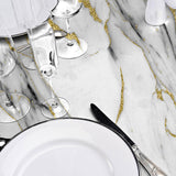 Ceramica – Starke Tischfolie transparent mit Marmoreffekt, Details