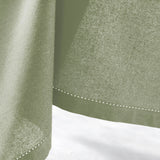 Charline Khaki – Einfarbige Baumwolltischdecke 140 x 240 cm, Nahaufnahme