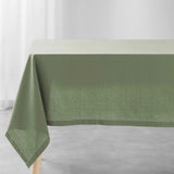 Charline Khaki – Einfarbige Baumwolltischdecke 140 x 240 cm