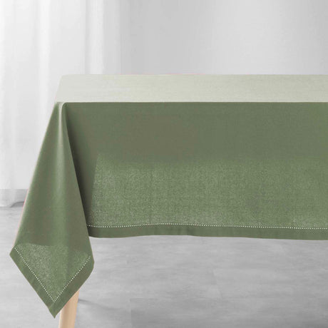 Charline Khaki – Einfarbige Baumwolltischdecke 140 x 240 cm