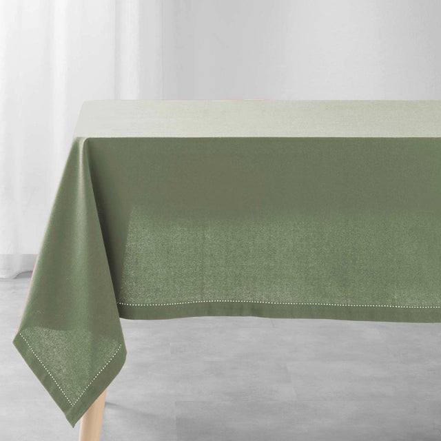 Charline Khaki – Einfarbige Baumwolltischdecke 140 x 240 cm