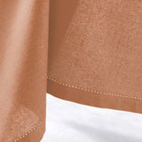Charline Mocha – Einfarbige Baumwolltischdecke 140 x 240 cm, Nahaufnahme
