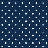 Classic Dot Blau - Wachstuch Tischdecke mit weißem Punktemuster