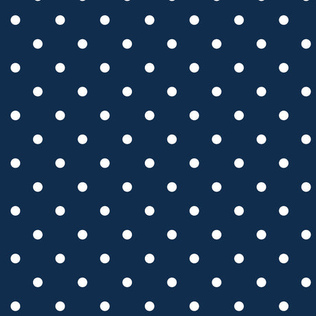 Classic Dot Blau - Wachstuch Tischdecke mit weißem Punktemuster