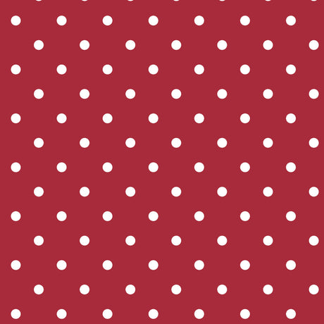 Classic Dot Rot - Wachstuch Tischdecke mit weißen Punkten, Muster