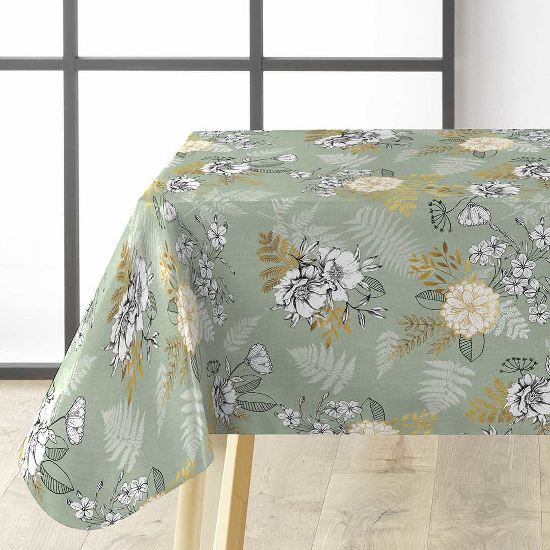 Claudie Sauge Metallic – Wachstuch Tischdecke mit Goldeffekt