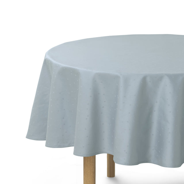 Compliments Damasttischdecke Confetti, Mineralblau – rund Ø 200 cm